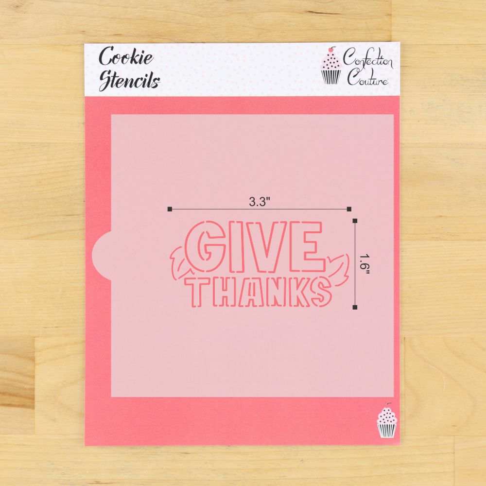 Measurements of the Give Thanks Cookie Stencil