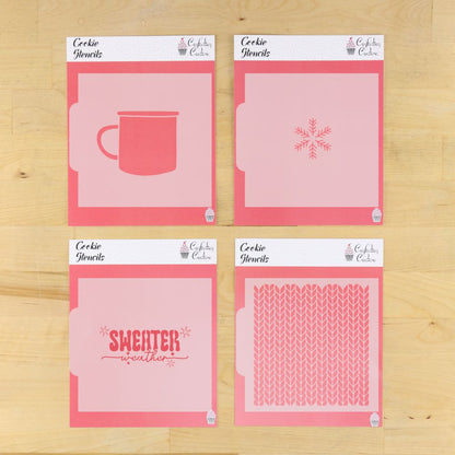 Sweater Weather Cookie Stencil Set