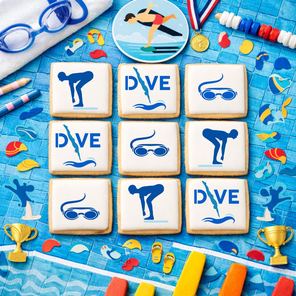 Female Diver Cookie Stencil Set
