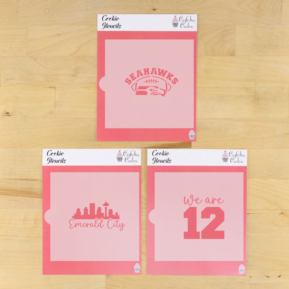 We are 12 Cookie Stencil Set