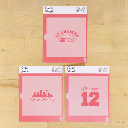 We are 12 Cookie Stencil Set