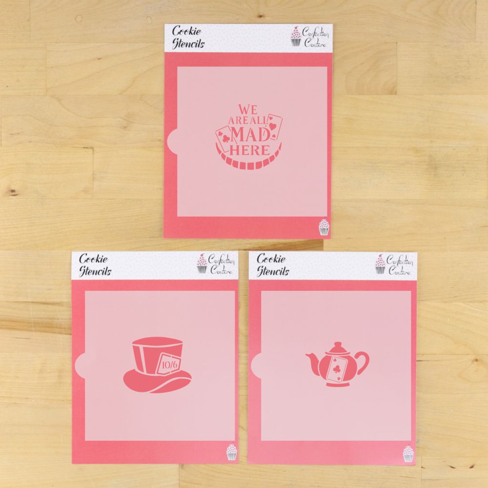 We Are All Mad Here Cookie Stencil Set