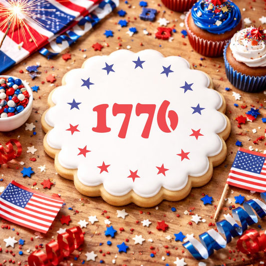 1776 Fourth of July Cookie Stencil Set