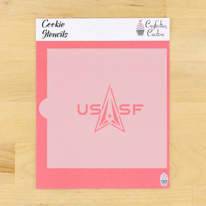 Space Force Cookie Stencil in its packaging