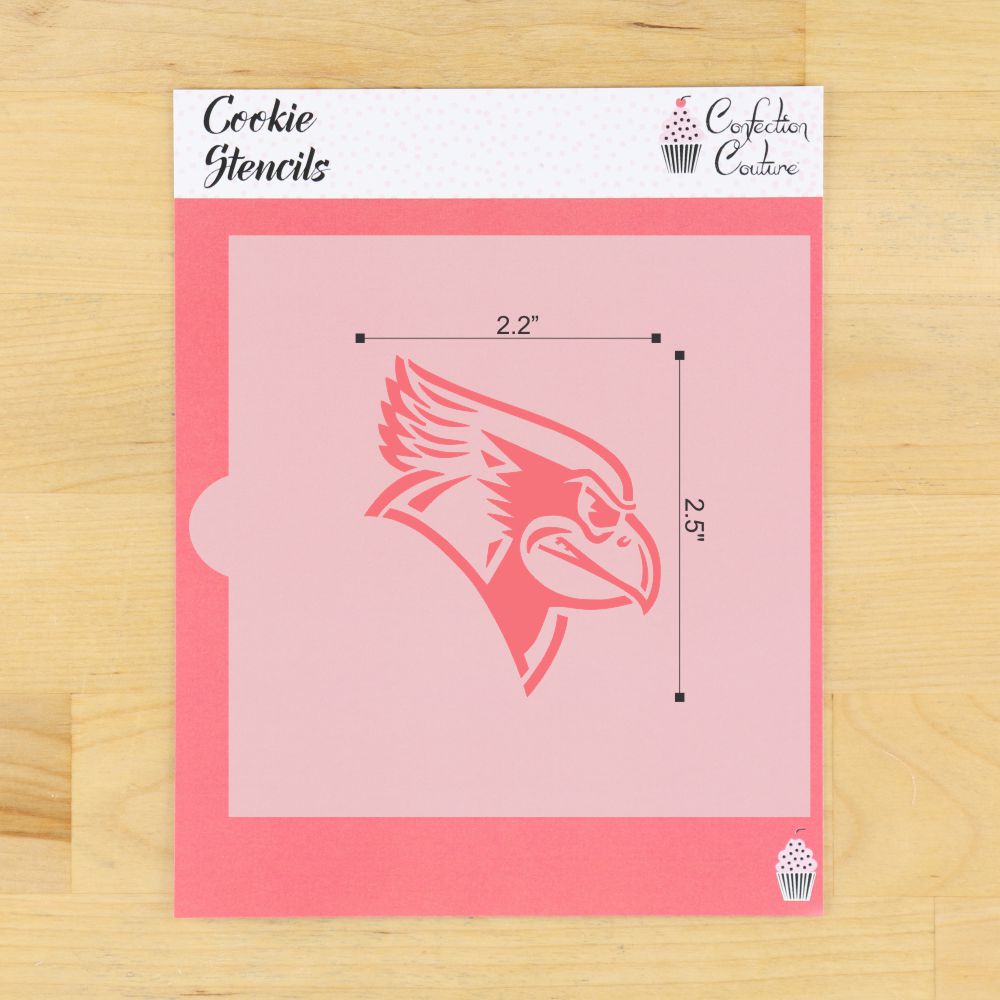 Cardinal Mascot Cookie Stencil