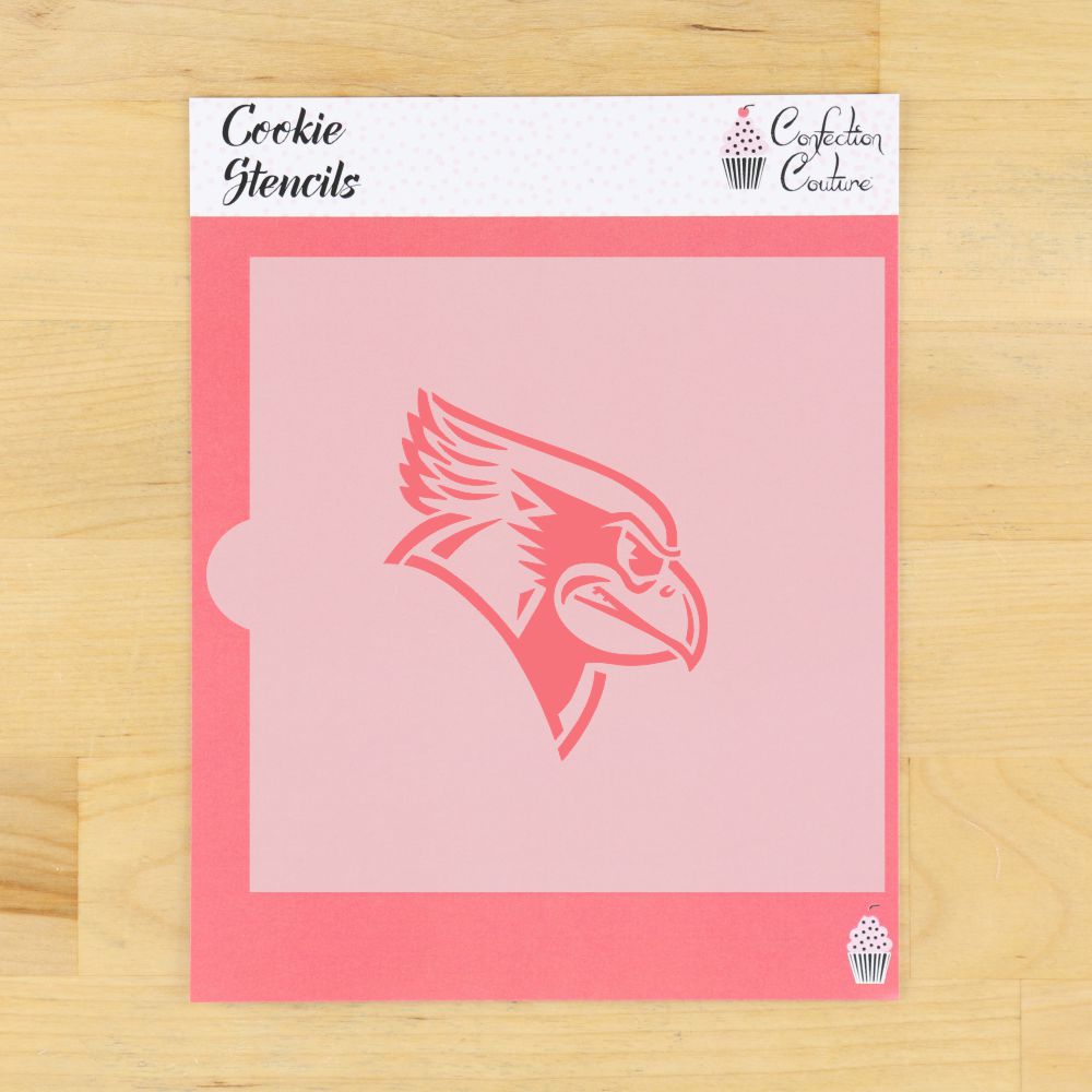 Cardinal Mascot Cookie Stencil