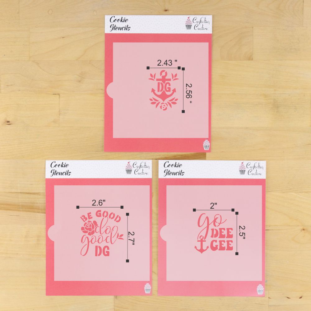Anchor & Rose Sorority Cookie Stencil Set