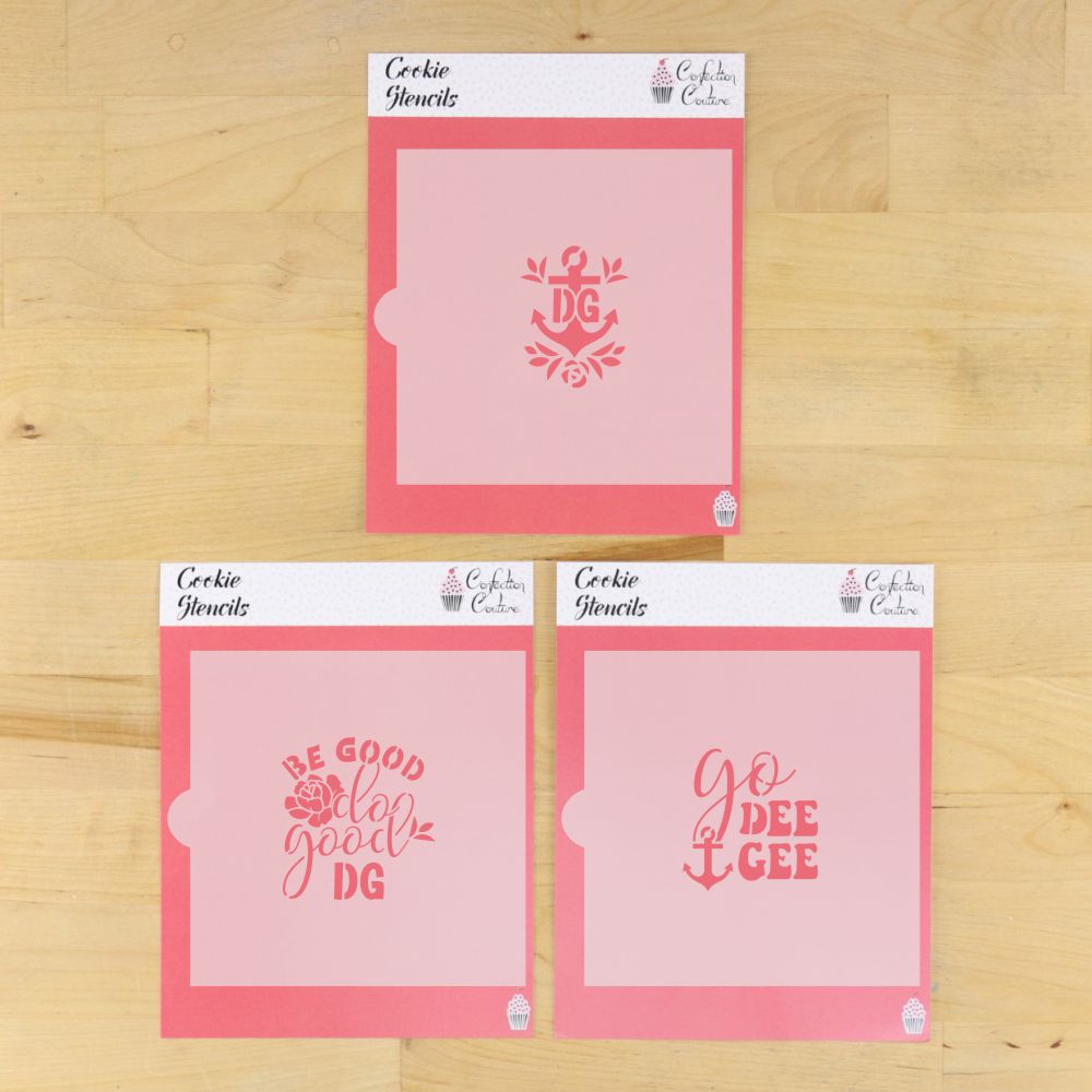 Anchor & Rose Sorority Cookie Stencil Set