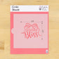 Bid Day Bliss cookie stencil dimensions