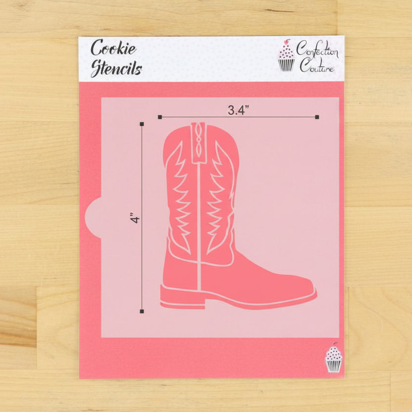 Cowboy Boot Cookie Stencil