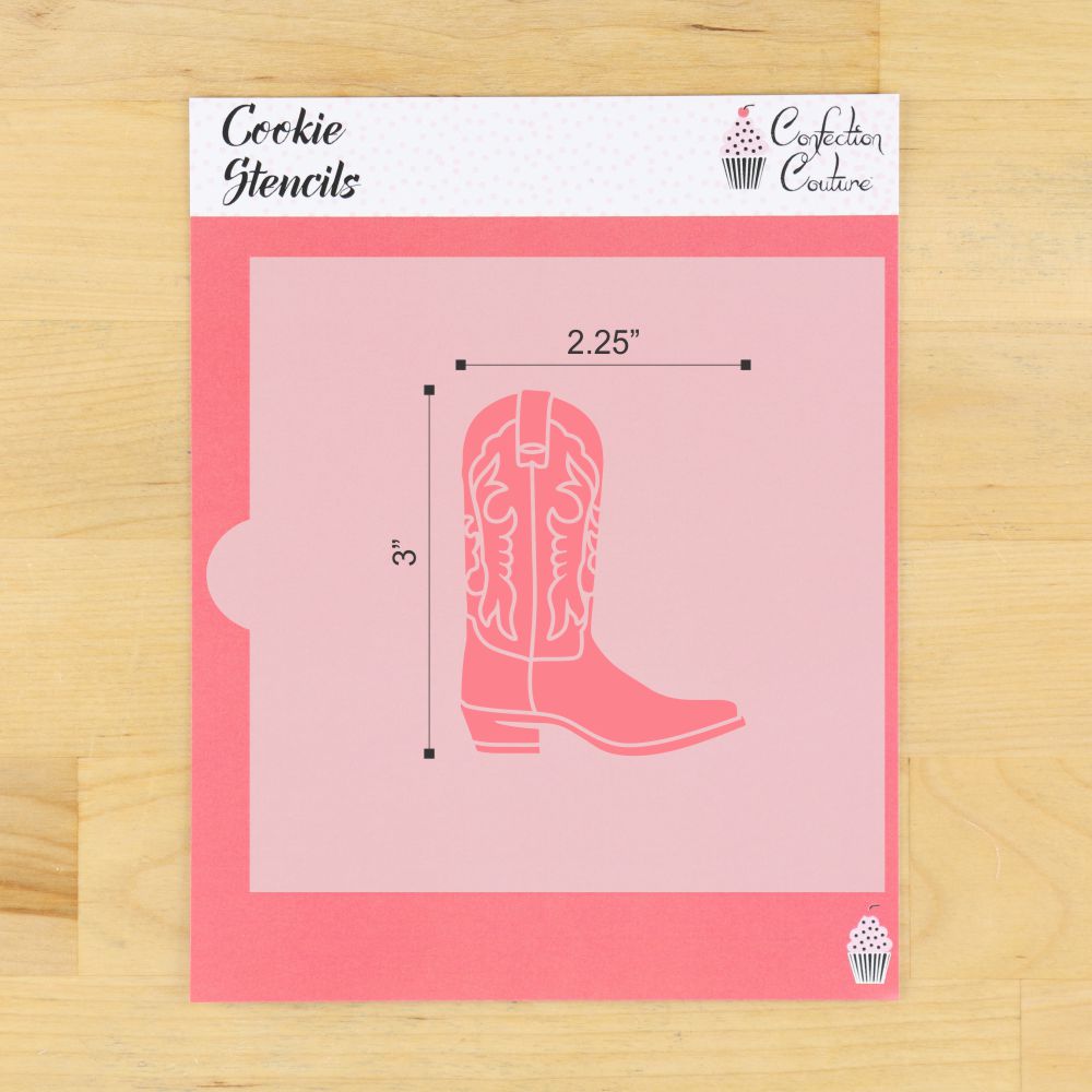 Cowgirl Boot Cookie Stencil