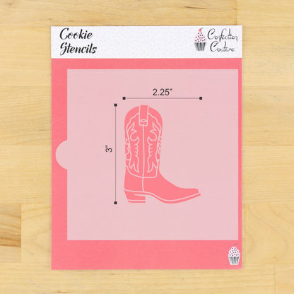 Cowgirl Boot Cookie Stencil
