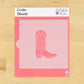 Cowgirl Boot Cookie Stencil