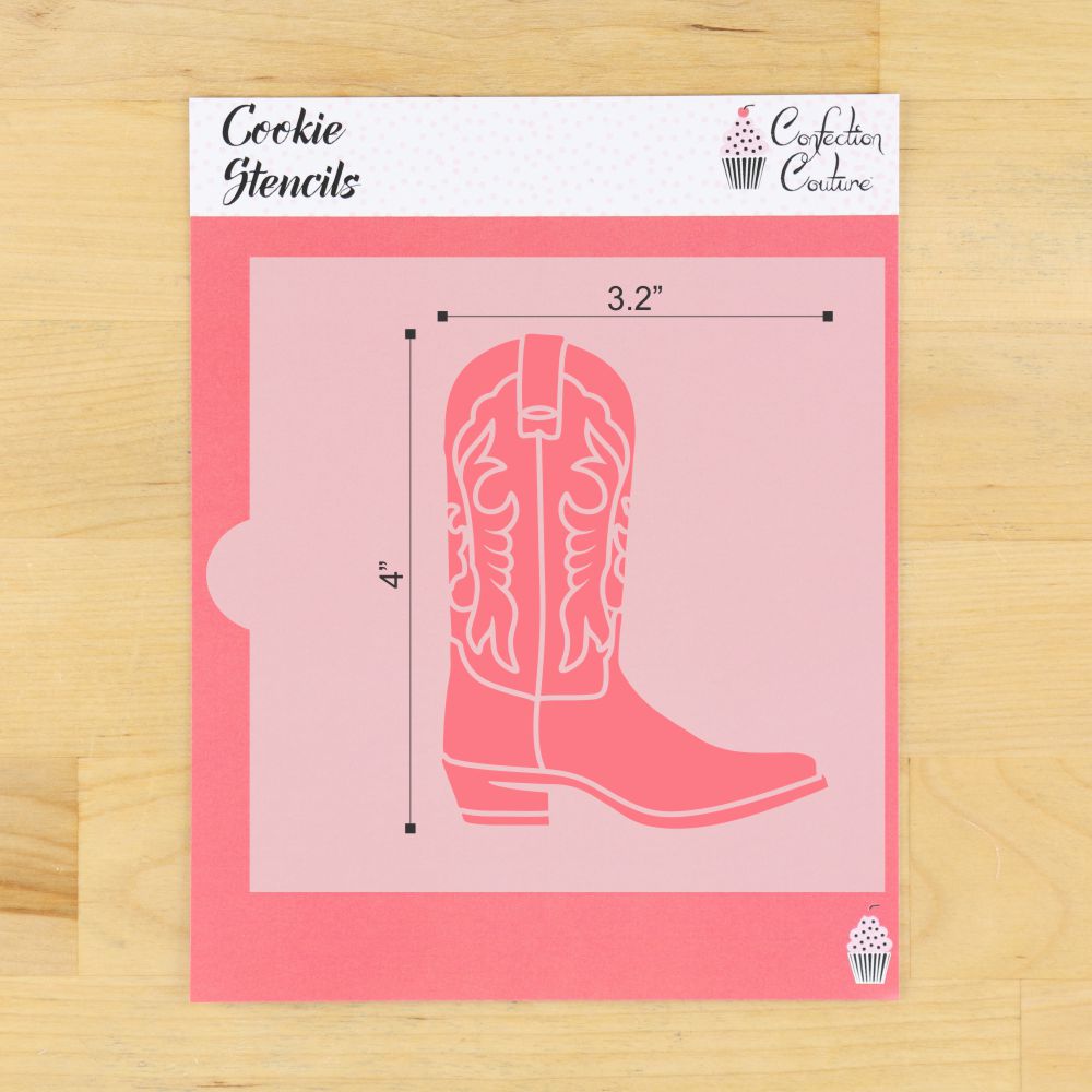 Cowgirl Boot Cookie Stencil