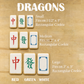 Mahjong Dragon Tiles Cookie Stencil Set
