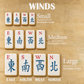 Mahjong Wind Tiles Cookie Stencil Set