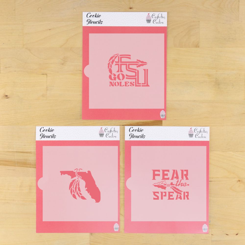 Fear the Spear Cookie Stencil Set