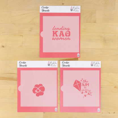 Pansies & Kites Sorority Cookie Stencil Set