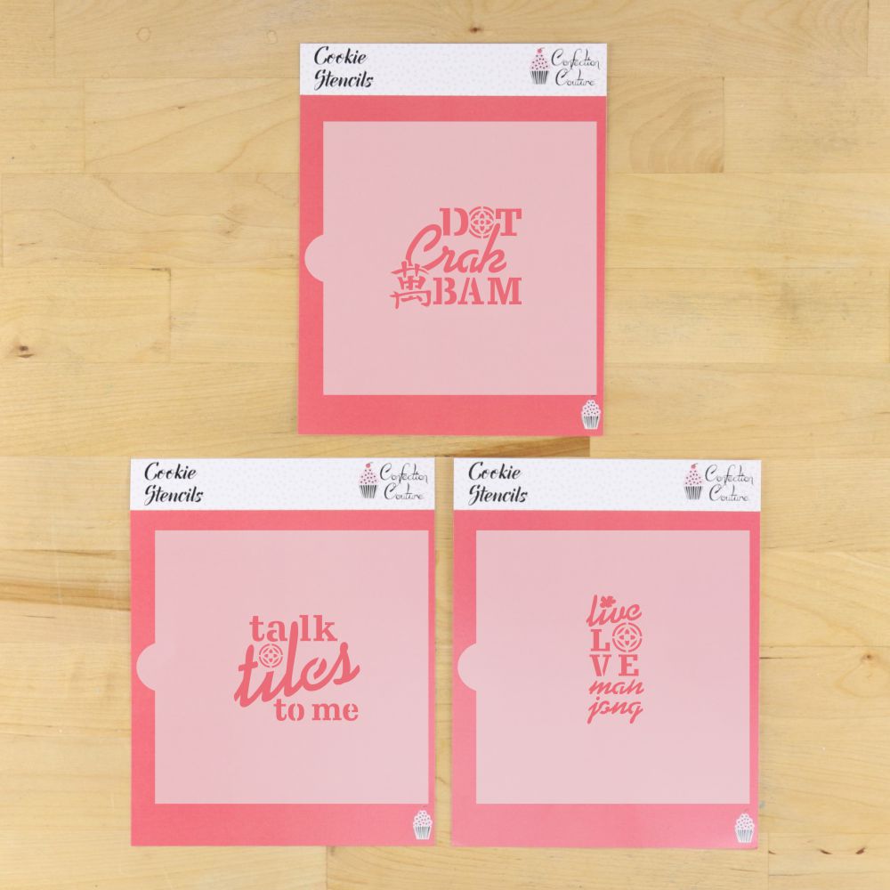 Mahj Humor Cookie Stencil Set