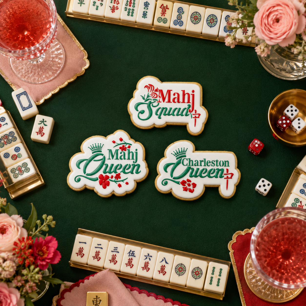 Mahj Queens Cookie Stencil Set