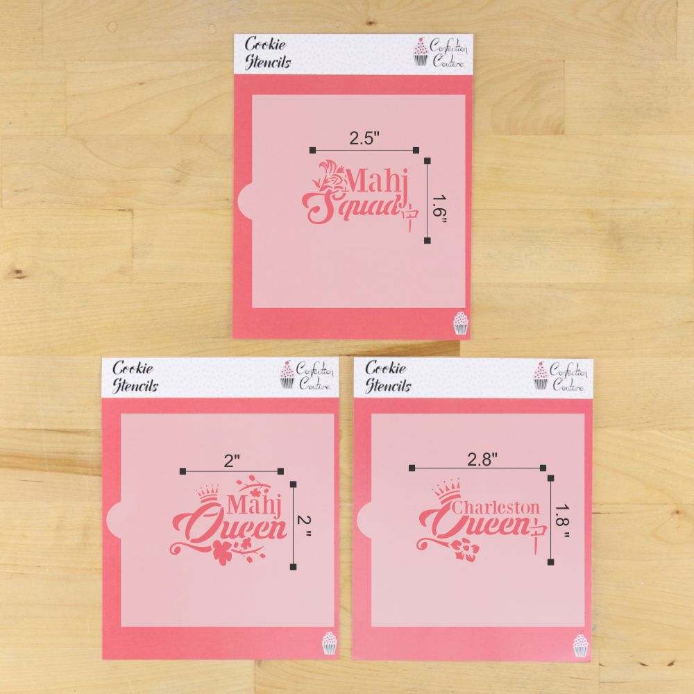 Mahj Queens Cookie Stencil Set