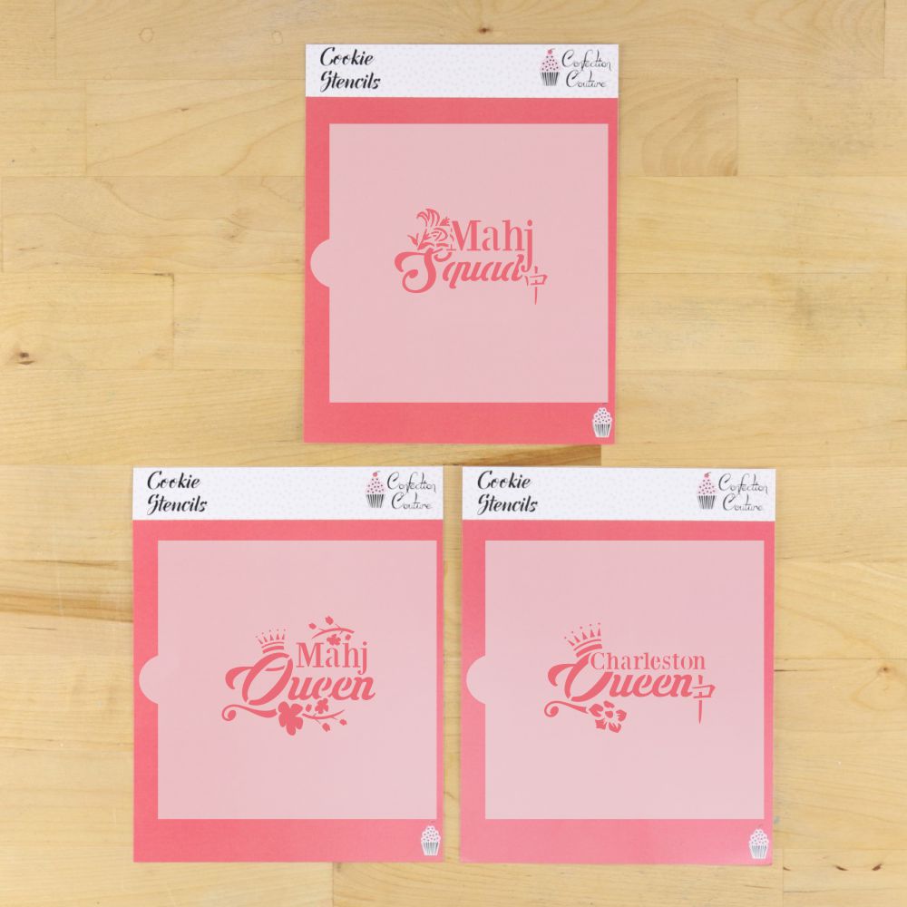 Mahj Queens Cookie Stencil Set