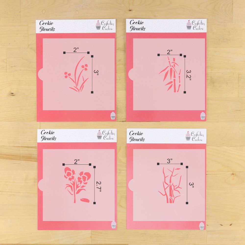 Mahjong Season Tiles Cookie Stencil Set