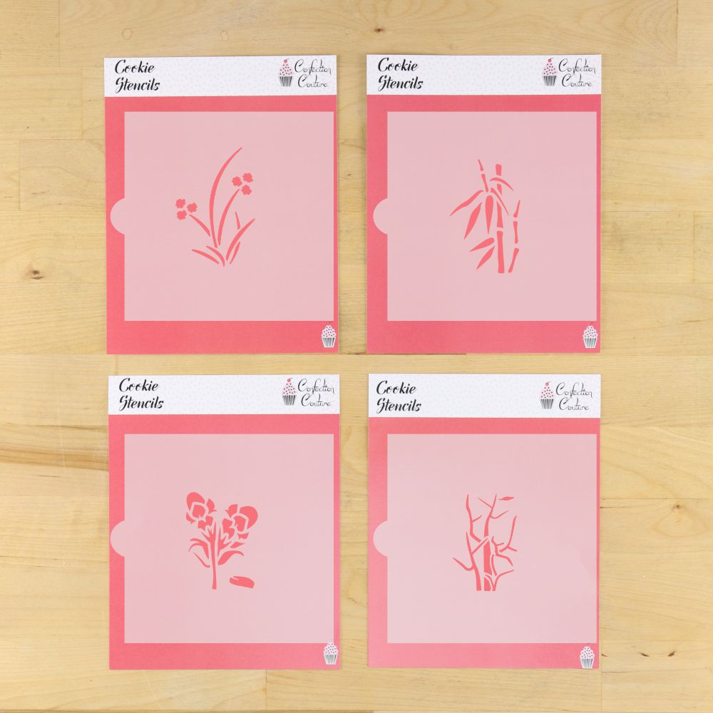 Mahjong Season Tiles Cookie Stencil Set