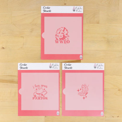 I Beg Your Parton Cookie Stencil Set