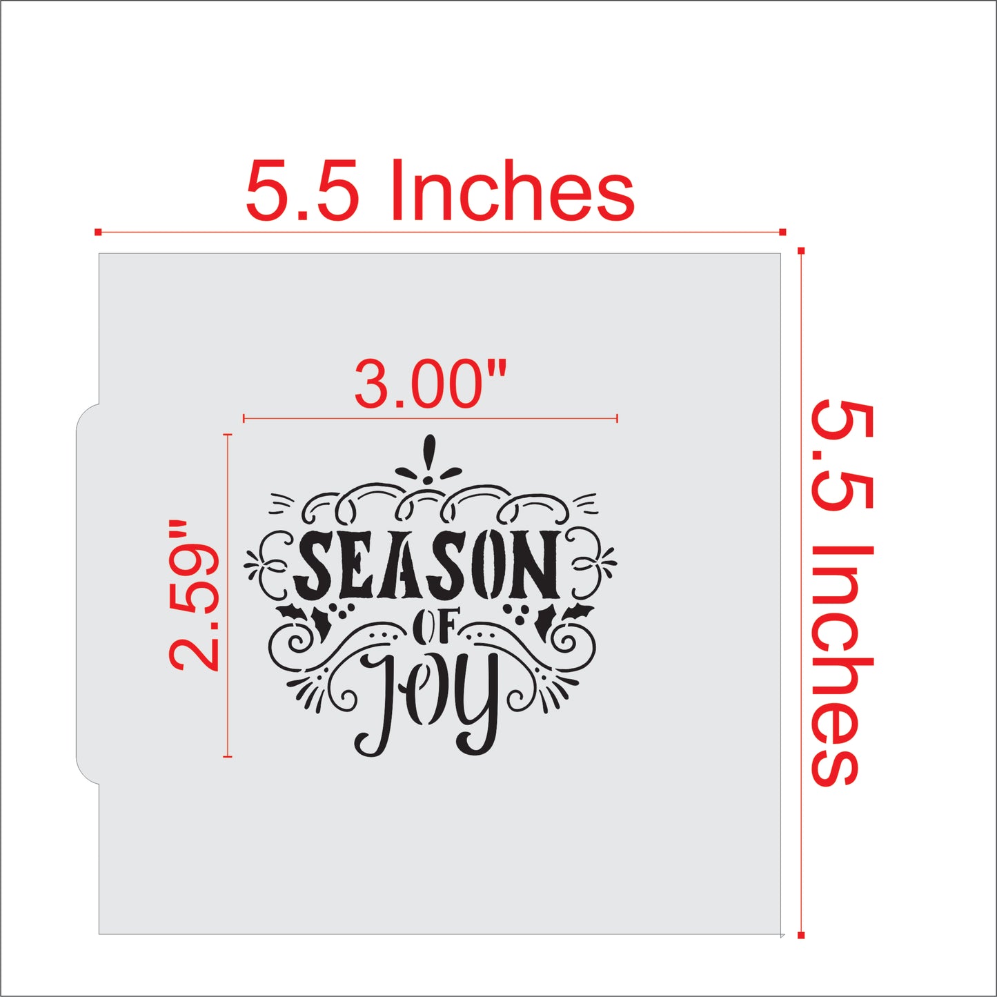 Season of Joy Cookie Stencil