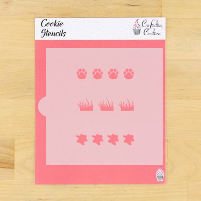 Animal Paw PYO Paint Palette Cookie Stencil