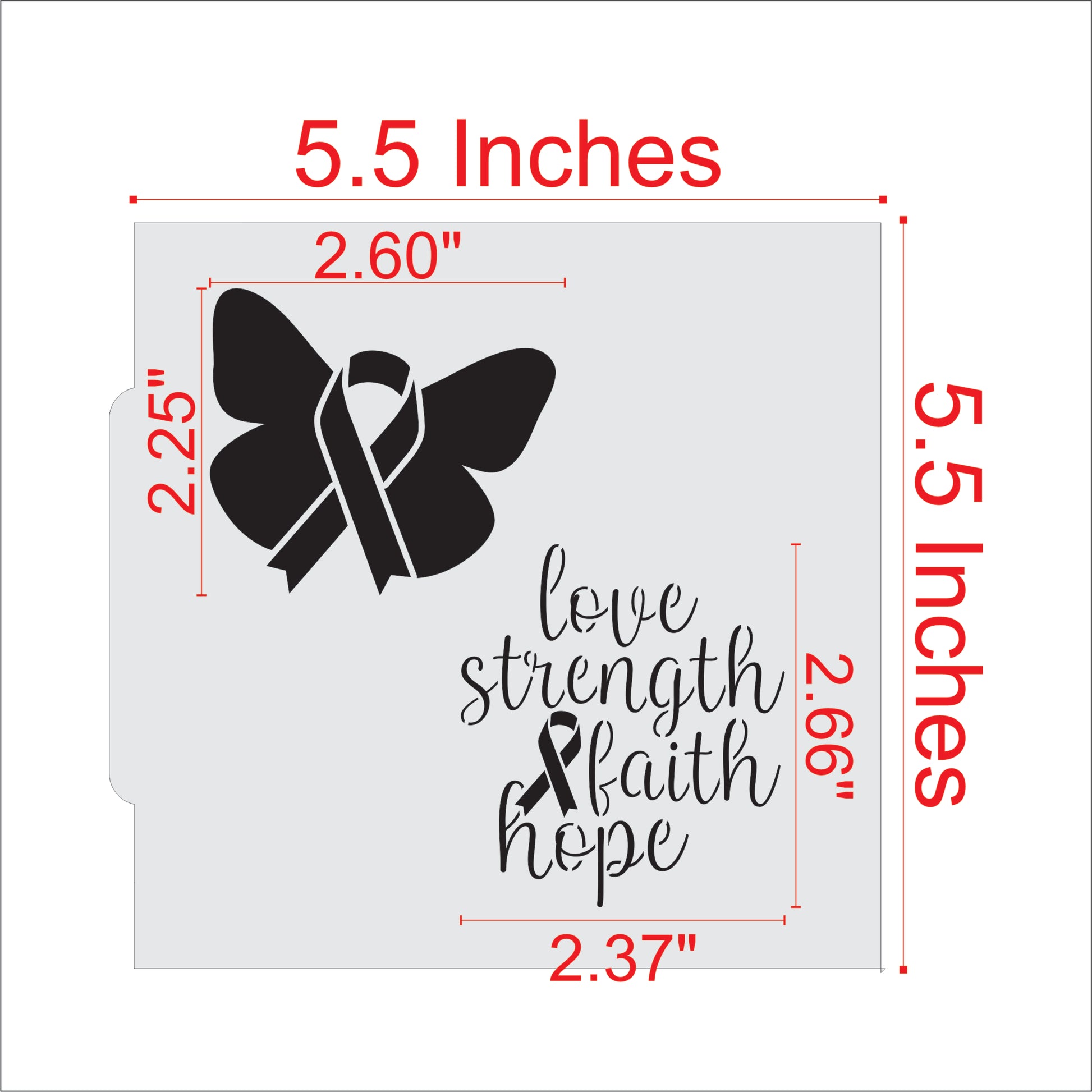 Love Strength Hope Breast Cancer Awareness Cookie Stencil – Confection Couture Stencils love-strength-hope-breast-cancer-awareness-cookie-stencil-confection-couture-stencils