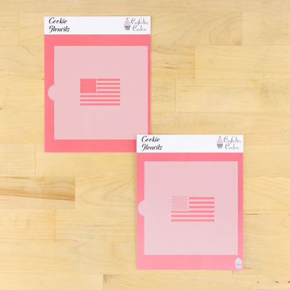 American Flag Accent Cookie Stencil 
