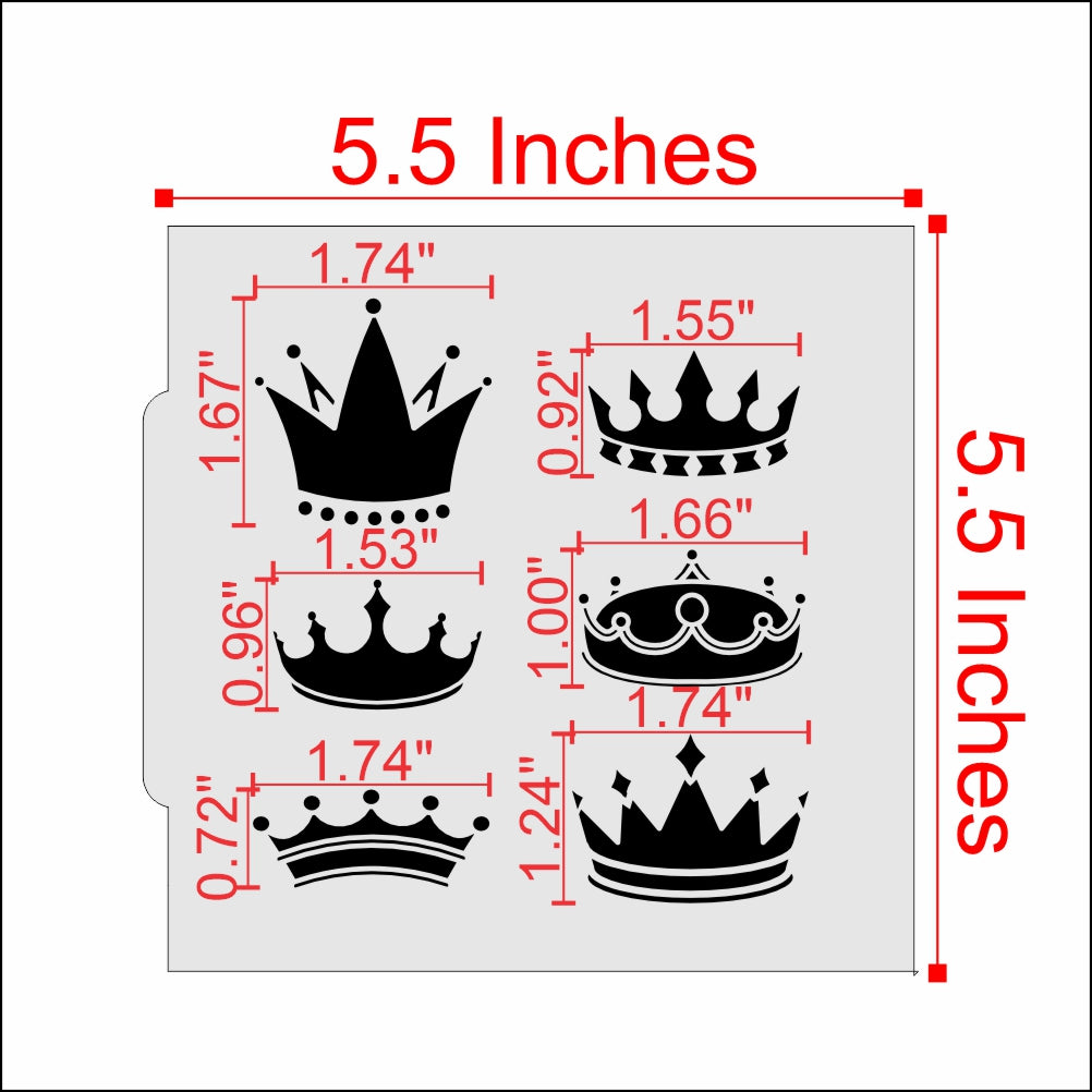 Assorted Crown and Tiara Cookie Stencils