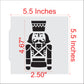 Nutcracker Cookie Stencil Dimensions