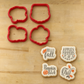 Autumn Messages Fall Cookie Stencil Set