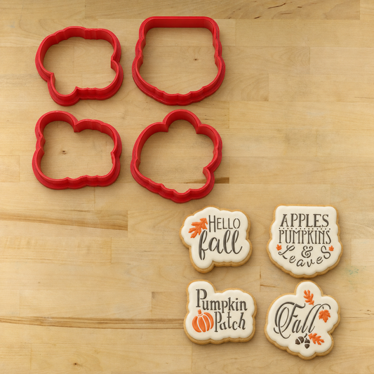 Autumn Messages Fall Cookie Stencil Set
