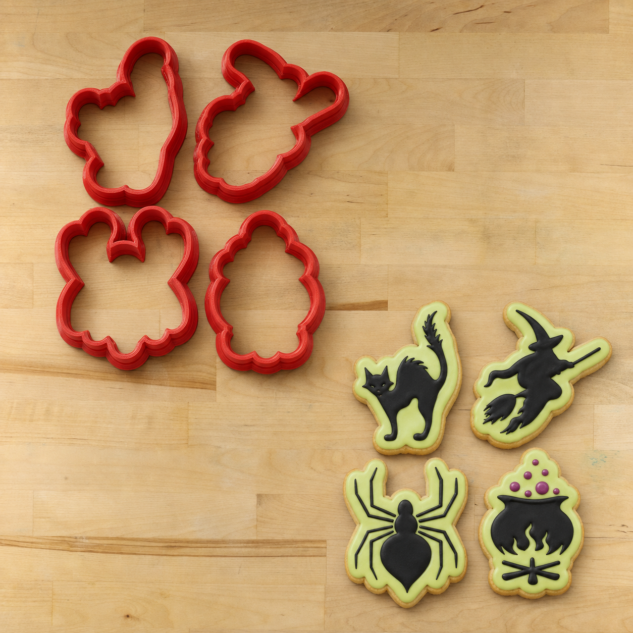 Spooktacular Halloween Cookie Stencil
