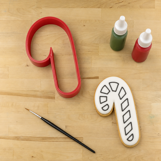Candy Cane Paint Your Own Cookie Stencil