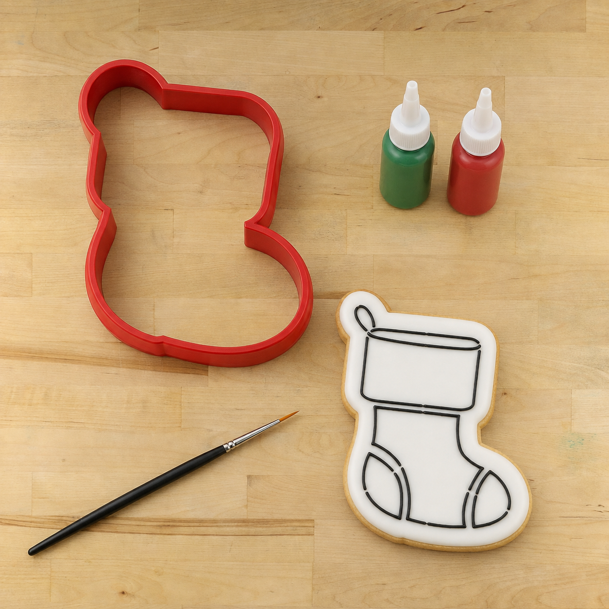 Christmas Stocking Paint Your Own Cookie Stencil