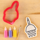 Cupcake Paint Your Own Cookie Next to the matching Cupcake Shaped Cookie Cutter.