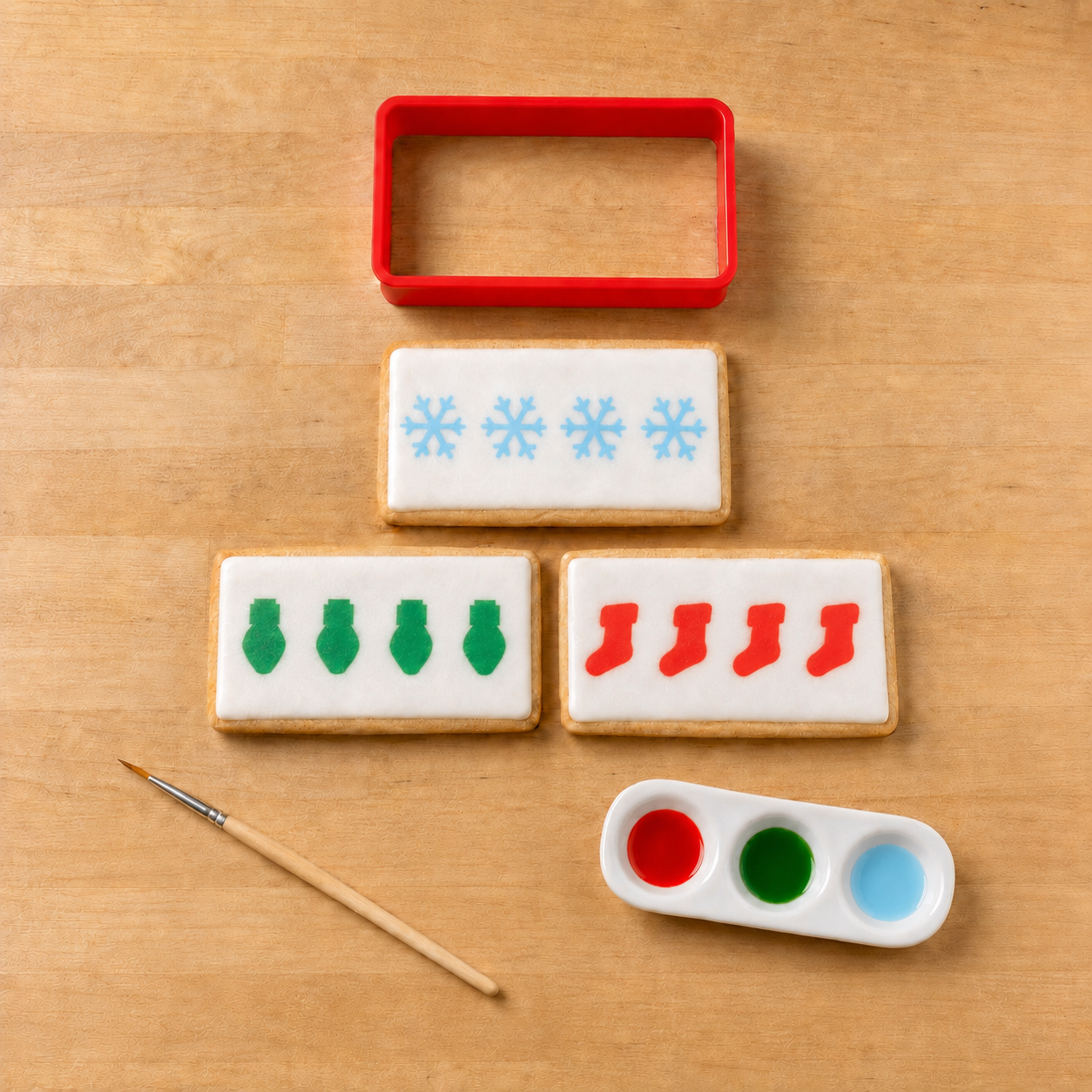 Christmas PYO Paint Palette Cookie Stencil