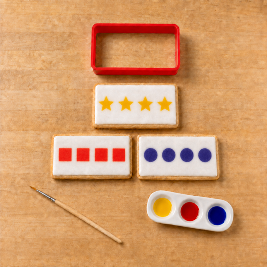 Basic Shapes Paint Palette Cookie Stencil