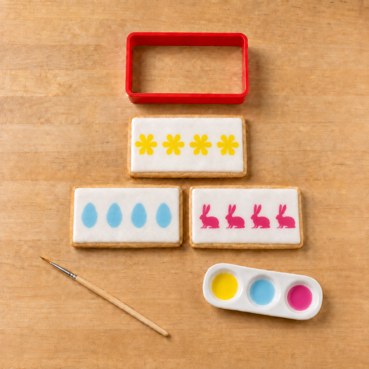Easter Paint Palette Cookie Stencil
