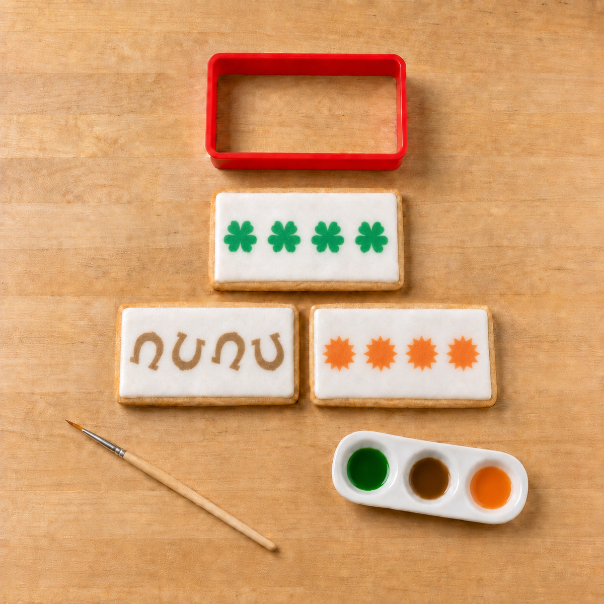 St. Patrick's Day PYO Paint Palette Cookie Stencil