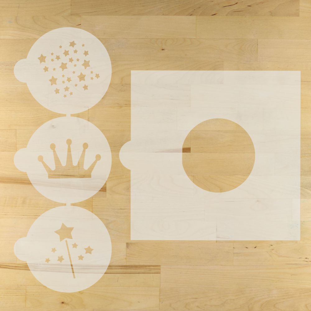 Princess Round Cookie Stencil 3 Pc Set