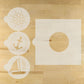 Nautical Round Cookie Stencil 3 Pc Set