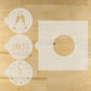 New Year's Eve Round Cookie Stencil 3 Pc Set
