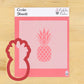 Pineapple Cookie Stencil with Matching Pineapple Cookie Cutter