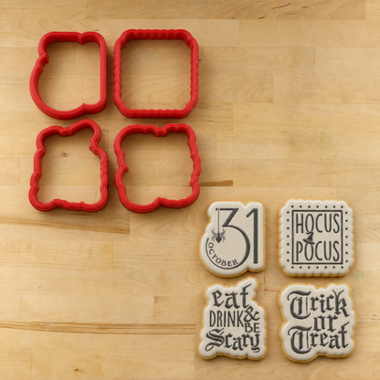 Trick or Treat Halloween Cookie Stencils